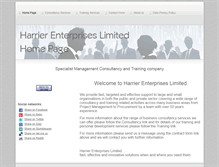 Tablet Screenshot of harrier-enterprises.com